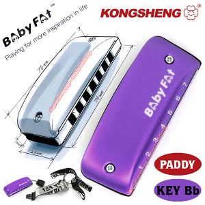 Kèn Harmonica Mini Diatonic 7 Lỗ KongSheng Baby Fat Màu Tím Key Bb - Paddy Richer