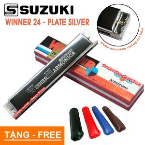 Kèn harmonica tremolo Suzuki Winner 24 key C plate mạ