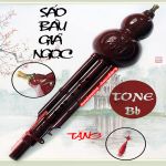 Sáo Bầu nhựa giả ngọc tone Bb (Nâu Đỏ)