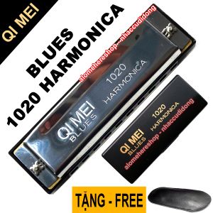 Kèn harmonica Qi Mei Blues 1020 key C (Bạc)