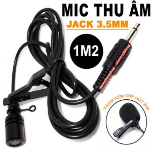 Microphone cài áo mini thu âm jack 3.5mm