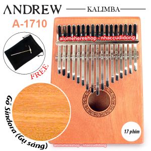 Đàn Kalimba Andrew 17 Phím Gỗ Sindora (Gụ - Vân Gỗ Sáng)