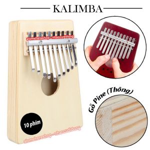 Đàn Kalimba 10 Phím Cơ Bản Gỗ Thông (Gỗ Sáng)
