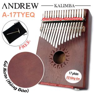 Đàn Kalimba Andrew 17 Phím có EQ tăng âm Gỗ Nato (Hồng Đào - Nâu Cà Phê)