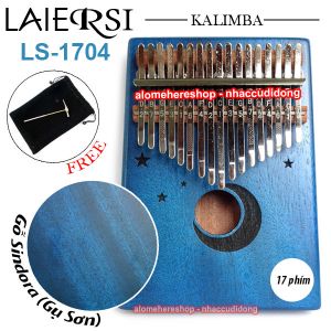 Đàn Kalimba Laiersi 17 Phím Gỗ Sindora (Gụ - Sơn) Mặt Trăng