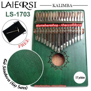 Đàn Kalimba Laiersi 17 Phím Gỗ Sindora (Gụ - Xanh Lá Cây) Maya