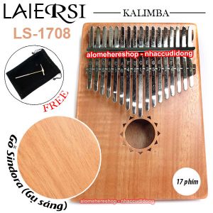 Đàn Kalimba Laiersi 17 Phím Gỗ Sindora (Gụ - Sáng) Mặt Trời