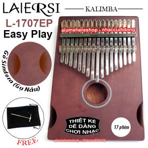 Đàn Kalimba Laiersi 17 Phím Hỗ Trợ Cầm Gỗ Sindora (Gụ - Nâu Cà Phê)