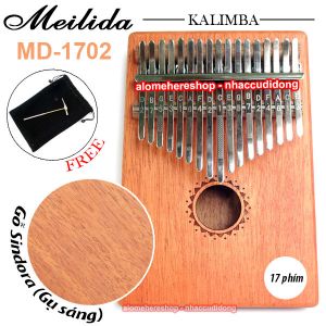 Đàn Kalimba Meilida17 Phím Gỗ Sindora (Gụ - Sáng) Mặt Trời