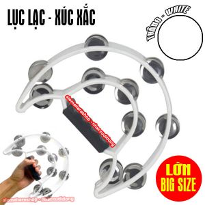 Lục lạc xúc xắc gõ bo nhựa lớn big size (Màu Trắng)