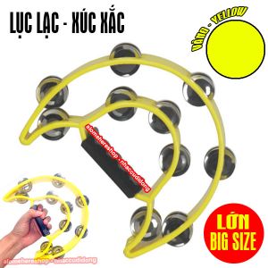 Lục lạc xúc xắc gõ bo nhựa lớn big size (Màu Vàng)