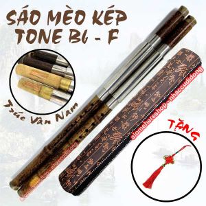 Sáo Mèo kép đôi tone Bb F cho người mới tập cơ bản (Trúc)