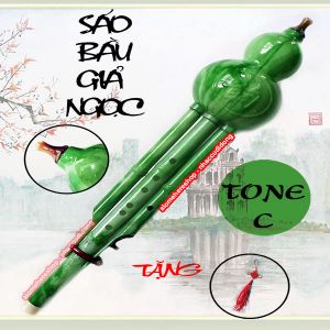 Sáo Bầu nhựa giả ngọc tone C (Xanh Lục Bảo)