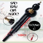 Sáo Bầu nhựa giả ngọc tone C (Đen)