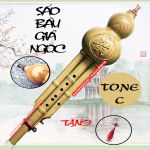 Sáo Bầu nhựa giả ngọc tone C (Vân Gỗ)