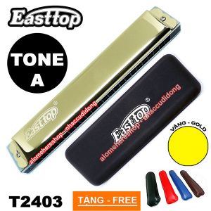 Kèn harmonica tremolo Easttop T2403 Key A (Vàng)