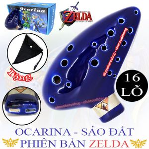 Sáo Đất Ocarina phiên bản Zelda 2 đầu thổi 16 lỗ