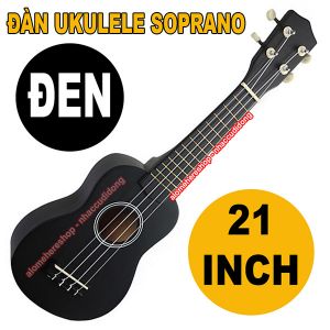 Đàn Ukulele Soprano 21 Inch 4 dây Cơ Bản Màu Đen