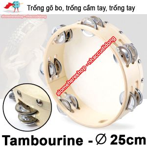 Trống Tambourine cầm tay gỗ balsa ⊘ 25cm - TH25