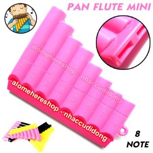 Sáo Ống Pan Flute Mini 8 Lỗ (Hồng)