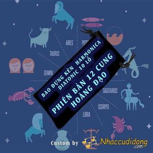 Bao Nhung Đựng Kèn Harmonica 10 Lỗ Diatonic Phiên Bản 12 Cung Hoàng Đạo