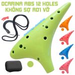 Sáo Đất Ocarina 12 lỗ Phiên Bản ABS Không Lo Bể Vỡ Màu Lá Cây