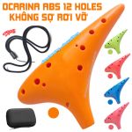 Sáo Đất Ocarina 12 lỗ Phiên Bản ABS Không Lo Bể Vỡ Màu Cam