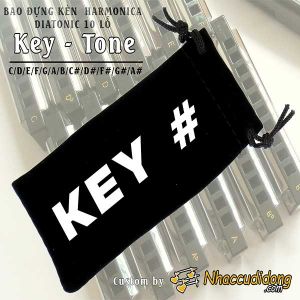 Bao Nhung Đựng Kèn Harmonica Diatonic 10 Lỗ Phiên Bản 12 Key (Tone)