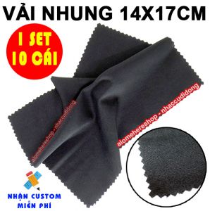 Khăn Nhung Vệ Sinh Nhạc Cụ 17x14cm (Bộ 10 Khăn)