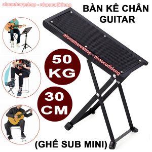 Bàn kê chân đánh guitar dễ dàng gấp gọn có thể tận dụng làm ghế sub linh hoạt