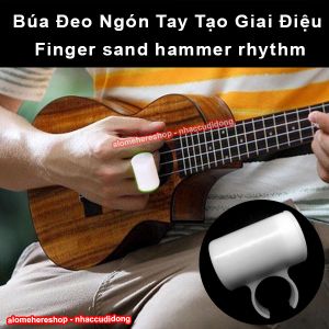 Nhẫn tạo giai điệu khi chơi đàn guitar màu trắng