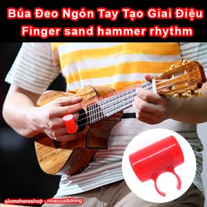 Nhẫn tạo giai điệu khi chơi đàn guitar màu đỏ
