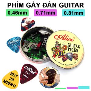 Bộ 20 Phím Gảy Alice Cho Đàn Guitar Các Loại Mỏng Dày Khác Nhau