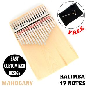 Đàn Kalimba 17 Phím Gỗ Nguyên Khối Màu Gỗ Sáng Trơn Dễ Dàng Vẽ Thiết Kế Theo Phong Cách Của Riêng Bạn