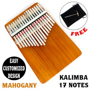 Đàn Kalimba 17 Phím Gỗ Nguyên Khối Màu Gỗ Sẫm Trơn Dễ Dàng Vẽ Thiết Kế Theo Phong Cách Của Riêng Bạn