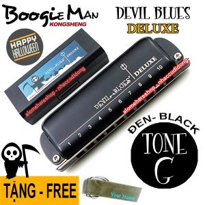 Kèn harmonica KongSheng Boogie Man Diatonic Devil Blues Deluxe key G (Đen)