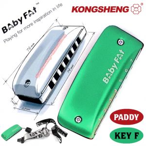 Kèn Harmonica Mini Diatonic 7 Lỗ KongSheng Baby Fat Màu Xanh Lục Bảo Key F - Paddy Richer