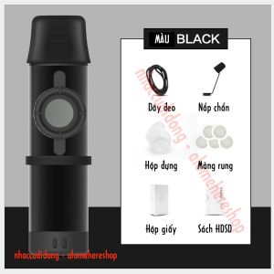 Kèn Kazoo thế hệ mới all new thiết kế hiện đại hợp kim nhôm màu đen núm chỉnh trực tiếp màng rung