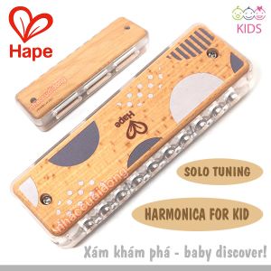Kèn harmonica diatonic Hape Solo Tuning Cho Trẻ Từ 3 Tuổi Trở Lên Màu Xám