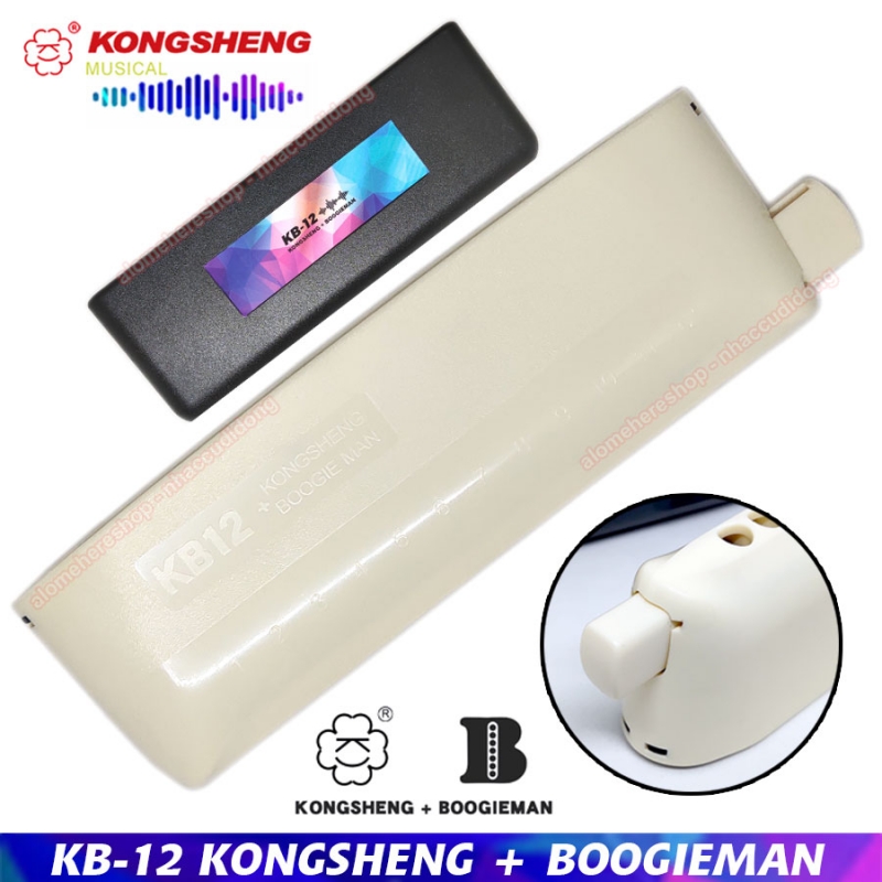 Kèn Harmonica Chromatic KongSheng Boogieman KB-12 ABS White