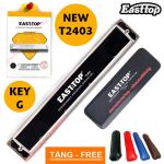 Kèn harmonica tremolo Easttop T2403 New Phiên Bản Mới Key G (Bạc)