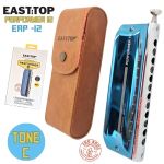 Kèn Harmonica Chromatic Easttop EAP-12 Performer 12 Xanh Key C Cận Cao