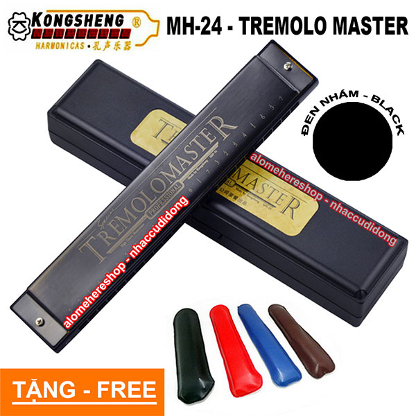Kèn harmonica KongSheng Tremolo Master Key C (Đen Nhám)
