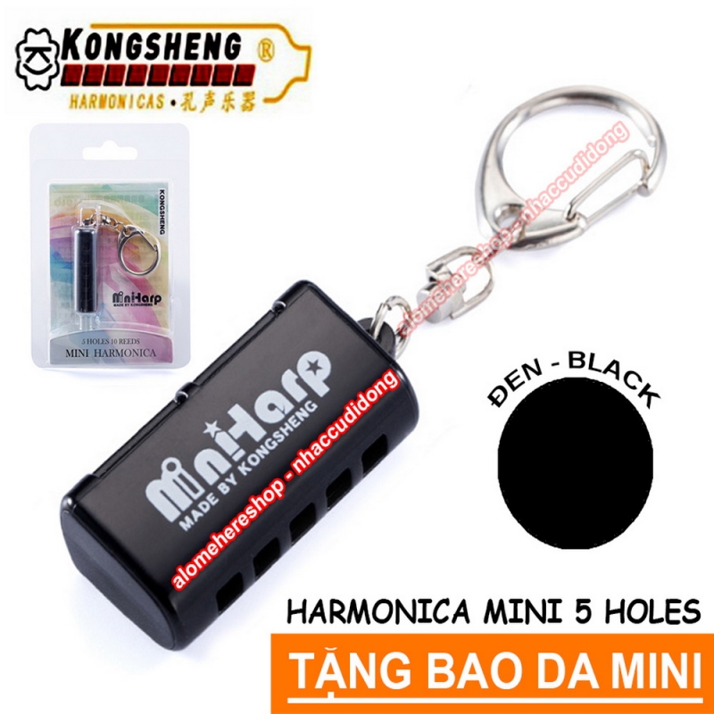 Kèn harmonica mini KongSheng 5 lỗ (Đen)