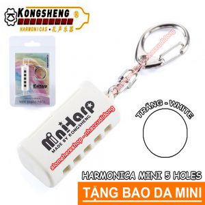 Kèn harmonica mini KongSheng 5 lỗ (Trắng)
