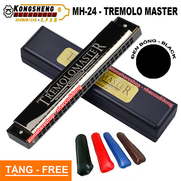 Kèn harmonica KongSheng Tremolo Master Key C (Đen Bóng)