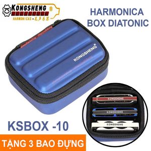 Hộp đựng 3 kèn harmonica 10 lỗ diatonic KongSheng