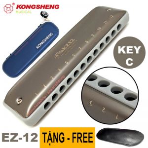 Kèn Harmonica KongSheng 12 lỗ EZ-12 Comb Kín Lỗ Tròn Key C