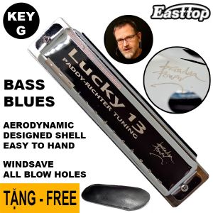 Kèn Bass Blues Harmonica Easttop Lucky 13 Brendan Power Paddy Richer Key G