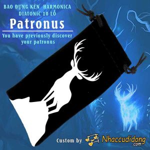 Bao Nhung Đựng Kèn Harmonica Diatonic 10 Lỗ Phiên Bản Patronus Harry Potter